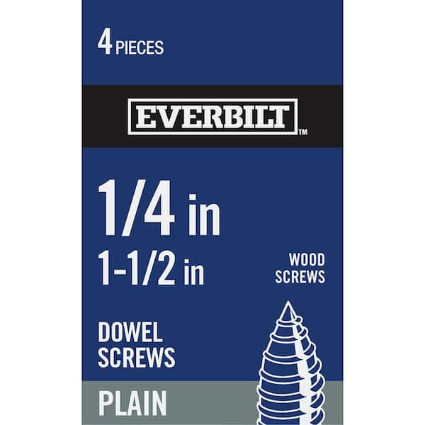 Everbilt 1/4 in.20 x 11/2 in. Plain Headless Dowel Screw (4Pack