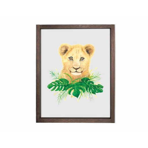 Unbranded Safari Littles Lion Farmhouse Decorative Sign 8 in. x 10 in.