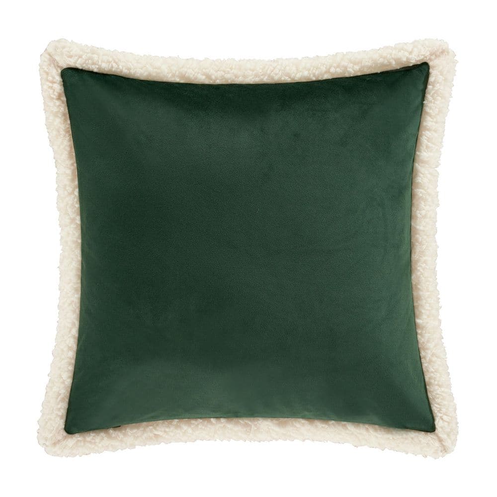 Casey Evergreen Polyester 18 in. Square Quilted Decorative 18 in. x 18 in. 