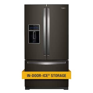 26.8 cu. ft. French Door Refrigerator in Fingerprint Resistant Black Stainless