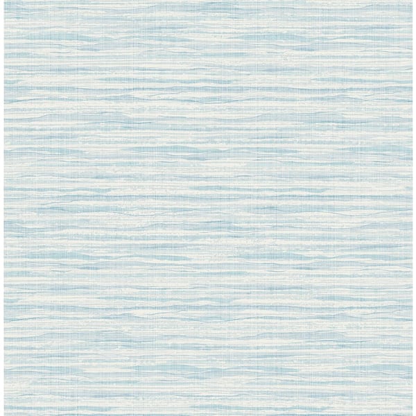 Seabrook Designs Morning Surf Skye Wave Stringcloth Paper Unpasted Wallpaper Roll 56 sq. ft.