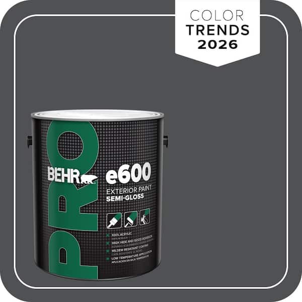 1 gal. #PPU18-01 Cracked Pepper Semi-Gloss Acrylic Exterior Paint
