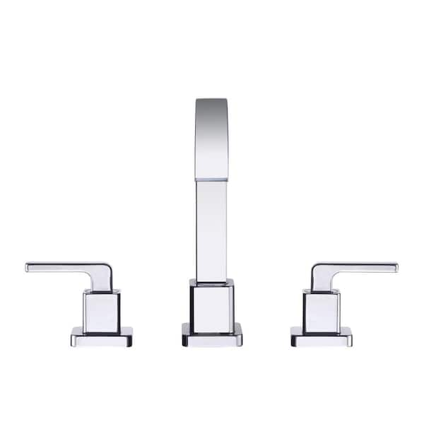 Glacier Bay Farrington Single Hole Single-Handle High-Arc Bathroom Faucet in Polished Chrome (2-Pack), Grey