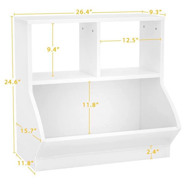 47.2 in. H x 37.6 in. W x 11.8 in. D Clear Plastic 12- Cube Organizer