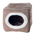 Small Light Coffee Cozy Cave Pet Cube
