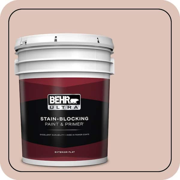 BEHR ULTRA 5 gal. #PPU2-07 Coral Stone Flat Exterior Paint & Primer