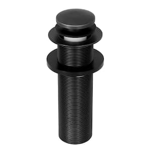 2 in. Extended Push Button Tub Drain Stopper, Matte Black