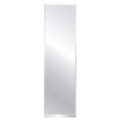 18 in. W x 68 in. H Frameless Rectangular Beveled Edge Bathroom Vanity Mirror in Silver