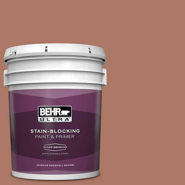 BEHR ULTRA 5 gal. #210F-6 Chutney Brown Extra Durable Eggshell Enamel Interior Paint & Primer