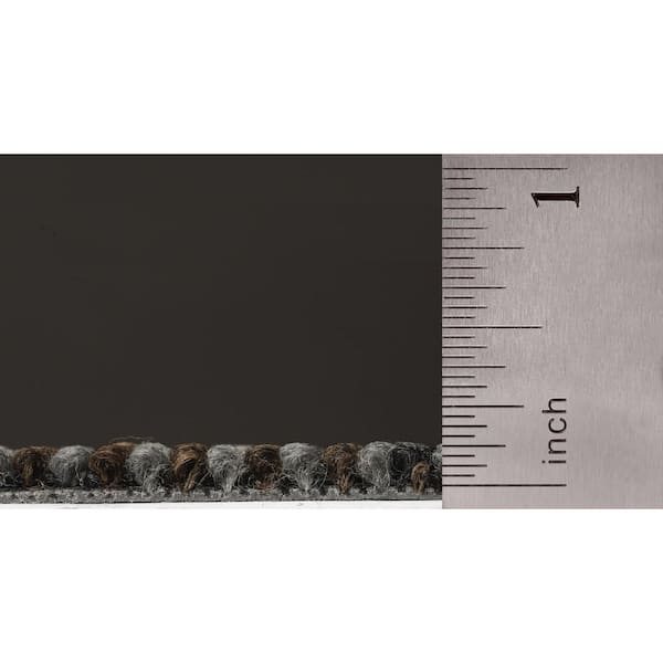 8 in. x 8 in. Textured Loop Carpet Sample - Basics -Color - Smoke