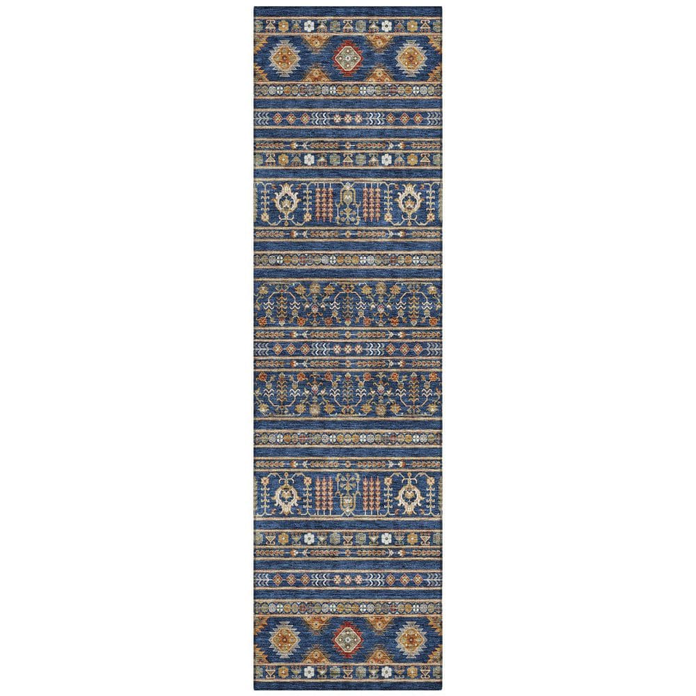 Chantille Machine Washable Indoor/Outdoor Abstract ACN2244 Navy 2 ft. 3 in. x 7 ft. 6 in. Runner Rug price history on PriceWatchPro