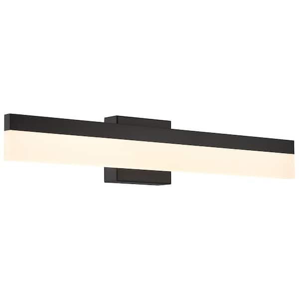 Loft 36 in. 1-Light Matte Black LED Vanity Light