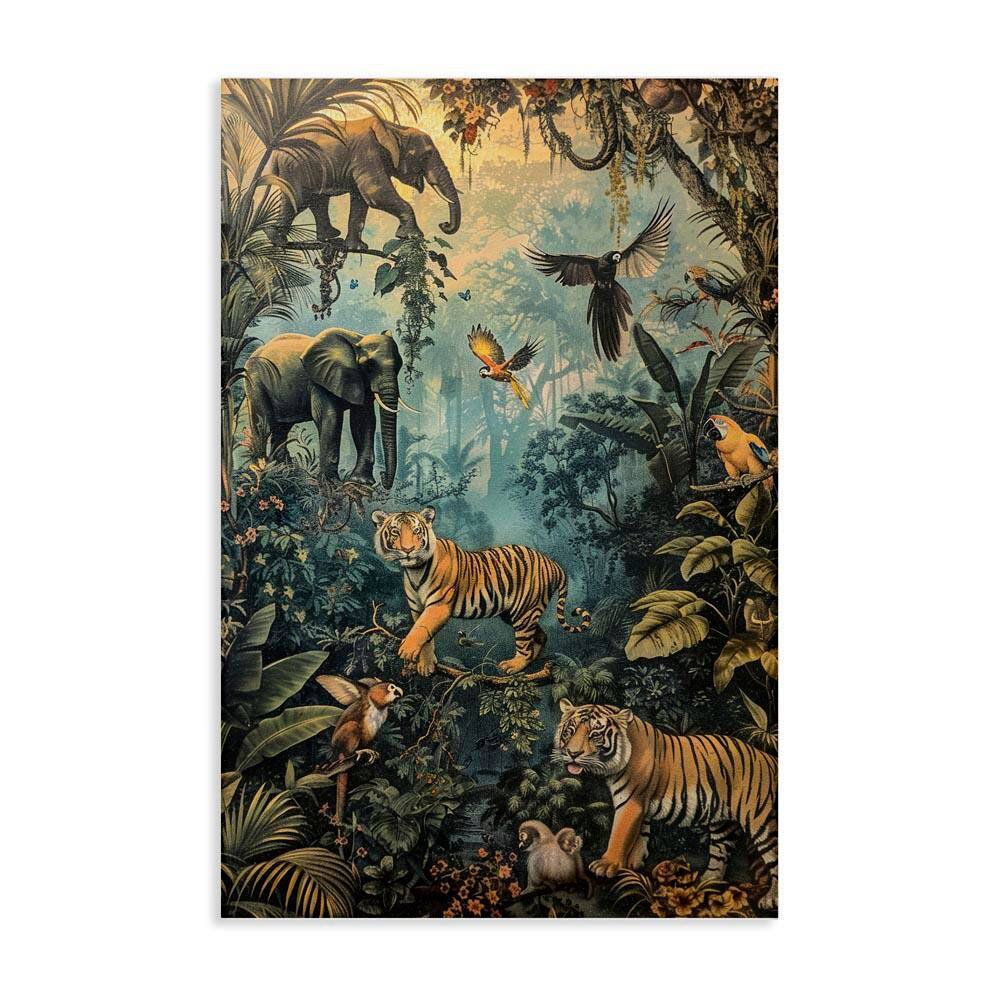 Vintage Rainforest Jungle by Franklyn Gregory Unframed Nature Graphic Art Print 45 in. x 30 in. price history on PriceWatchPro