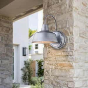 1- Light Galvanized Hardwired Outdoor Barn Light Sconces