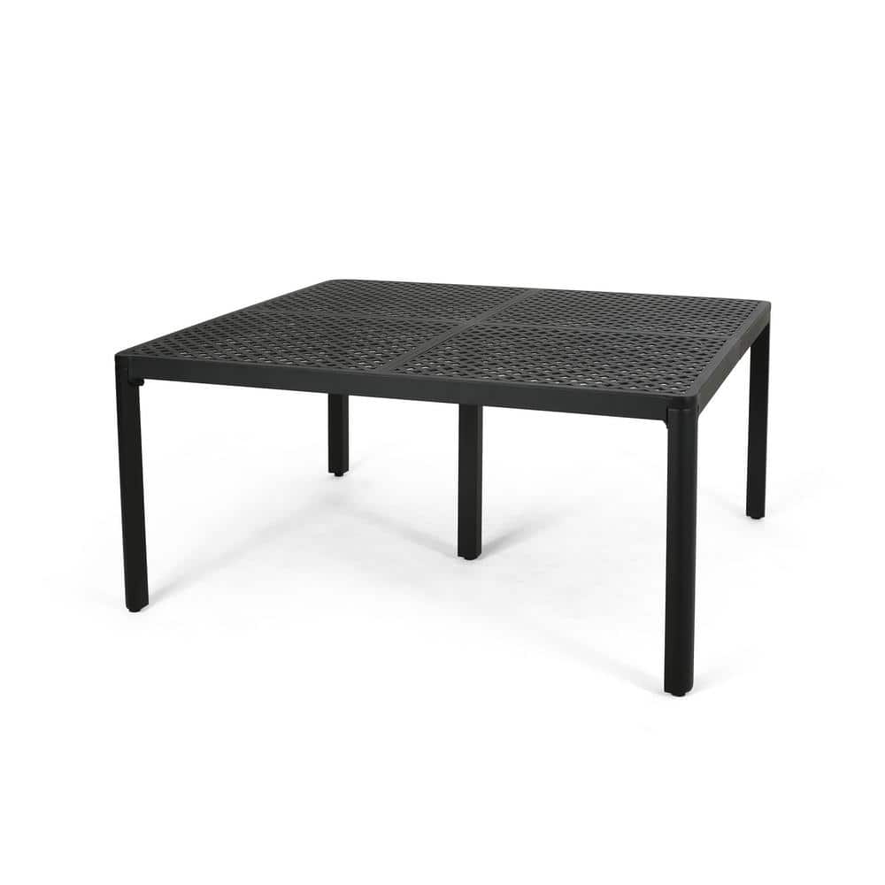Cast aluminum outdoor square dining table, can be matched with any outdoor 