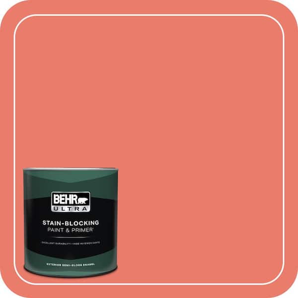 BEHR ULTRA 1 qt. #180B-5 Cool Lava Semi-Gloss Enamel Exterior Paint & Primer