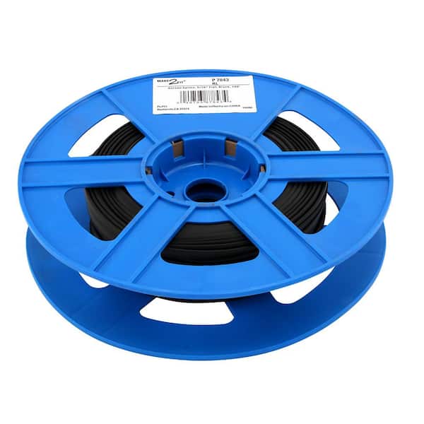Prime-Line 5/16 in. (0.3125 in.) x 100 ft. Black Vinyl Construction Flat Screen Spline Roll