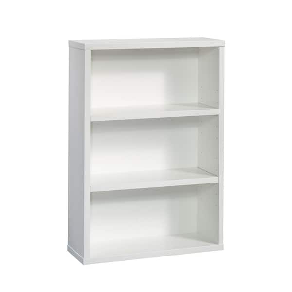 SAUDER 44.134 in. Soft White 3-Shelf Standard Bookcase