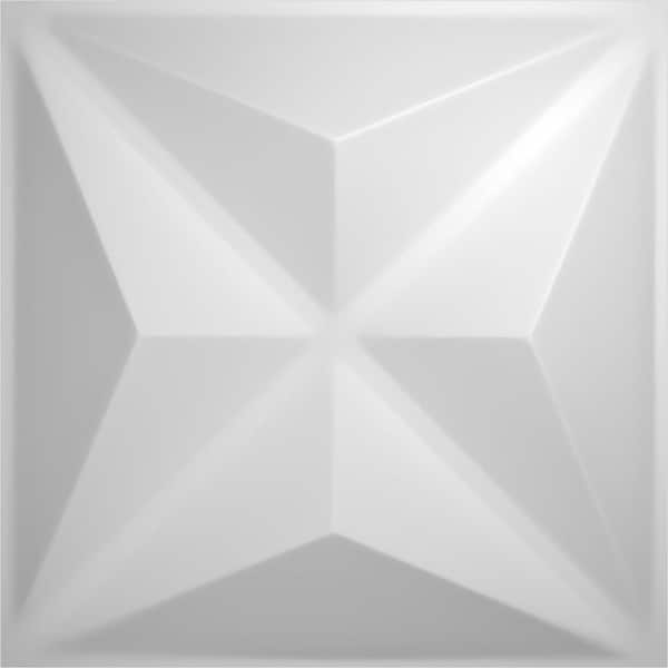 3/4 in. x 11-7/8 in. x 11-7/8 in. PVC White Kent EnduraWall Decorative 3D Wall Panel (0.98 sq. ft.)