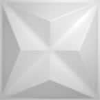 3/4 in. x 11-7/8 in. x 11-7/8 in. PVC White Kent EnduraWall Decorative 3D Wall Panel