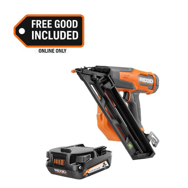 18V Brushless Cordless 15-Gauge Angled Finish Nailer with FREE 2AH Battery