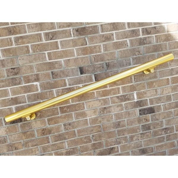 Unbranded B52 8 ft. Gold Anodized Aluminum Handrail Kit 1.97 in. Diameter