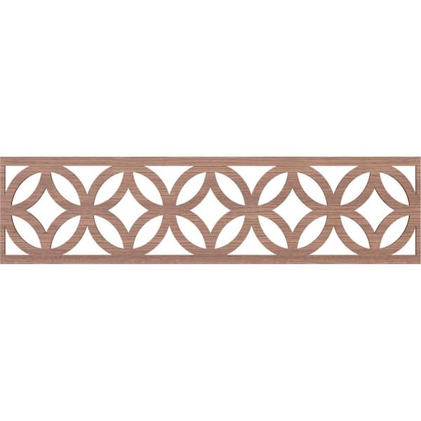 Ekena Millwork Crosby Fretwork 0.25 in. D x 47 in. W x 12 in. L Walnut Wood Panel Moulding