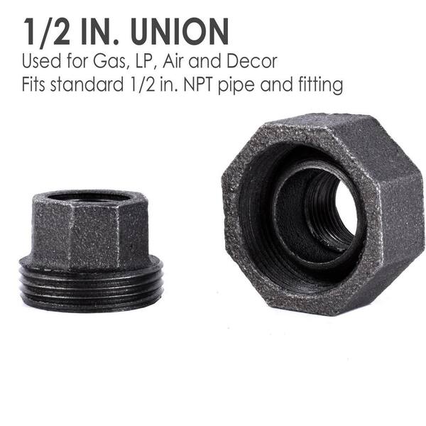 LDR Industries Iron FPT x FPT Union Black 1 1/2" 
