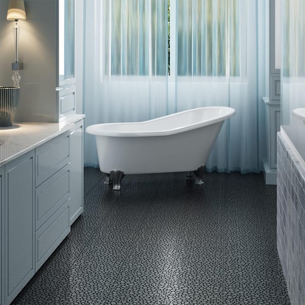 1 ft. x 1 ft. All-Weather Outdoor Plastic Composite Interlocking Deck Tiles in Black Waterproof, Anti-Slip (24 Per Case)