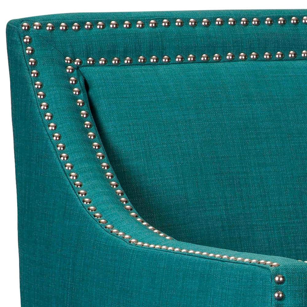 Heirloom Teal Transitional Wood Accent Chair