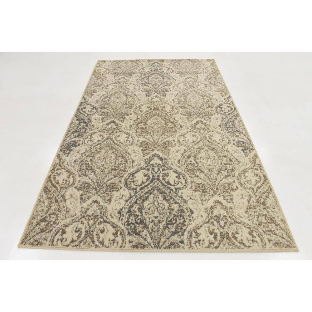 Tuareg Beige and Brown Rectangular Abstract Area Rug