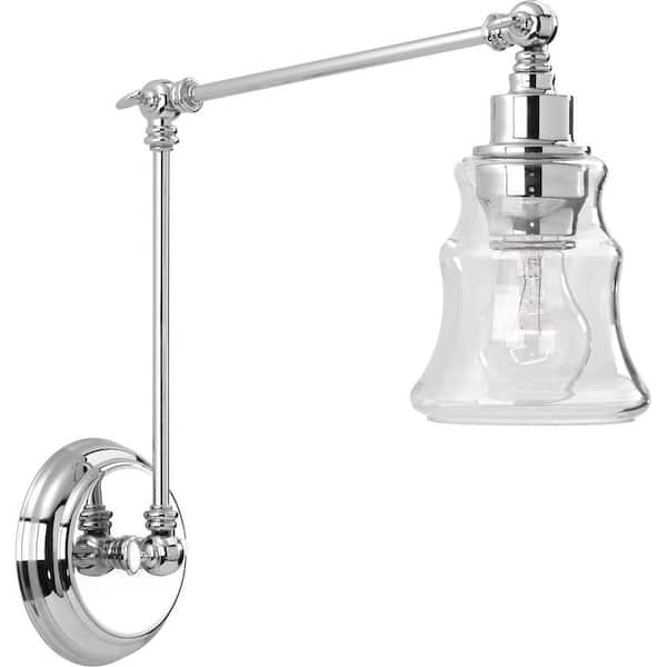 Progress Lighting Litchfield Collection 1-Light Polished Chrome Sconce