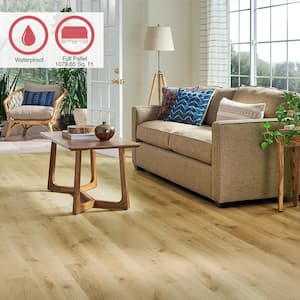 Outlast+ Golden Briar Oak 12 mm T x 7.4 in. W Waterproof Laminate Wood Flooring (1079.7 sqft/pallet)