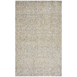 Abstract Blue/Gold 4 ft. x 6 ft. Marle Area Rug