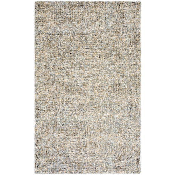 Abstract Blue/Gold 8 ft. x 10 ft. Marle Area Rug