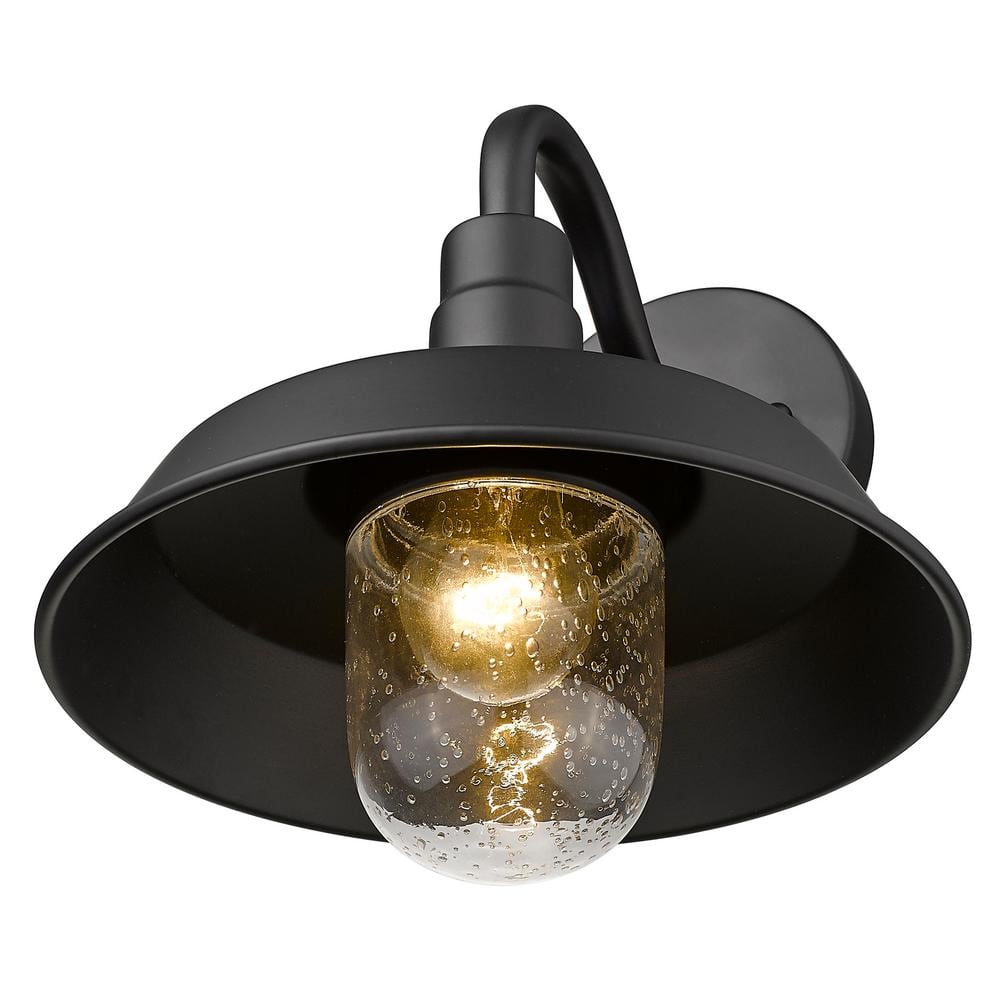 Burry 12" Black Dimmable Direct Wired Wall Light