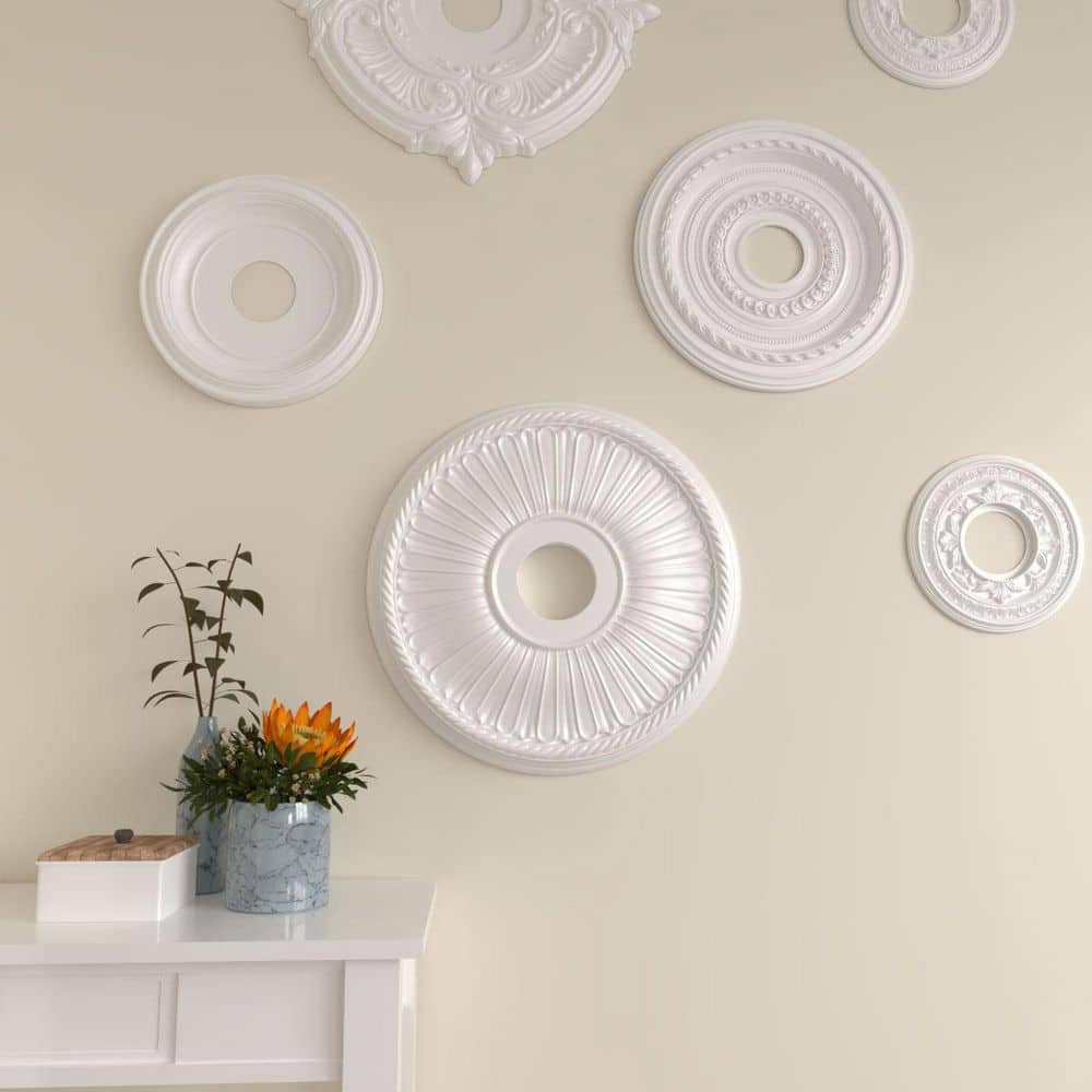 Primed Round High-Density Urethane Ceiling Medallion