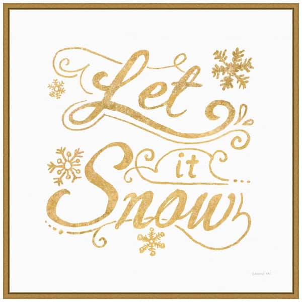 Amanti Art 22 in. White and Bright Christmas III Christmas Holiday Framed Canvas Box Wall Art
