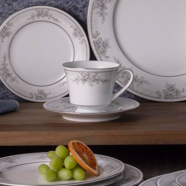 Noritake Sweet Leilani 8 fl. oz. (White) Porcelain Cups, (Set of 4