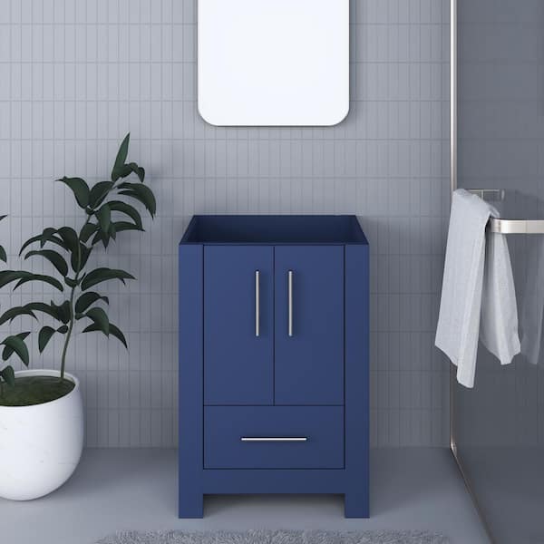 VOLPA USA AMERICAN CRAFTED VANITIES Boston 24 in. W x 20 in. D x 35 in. H Bath Vanity Cabinet Only in Navy
