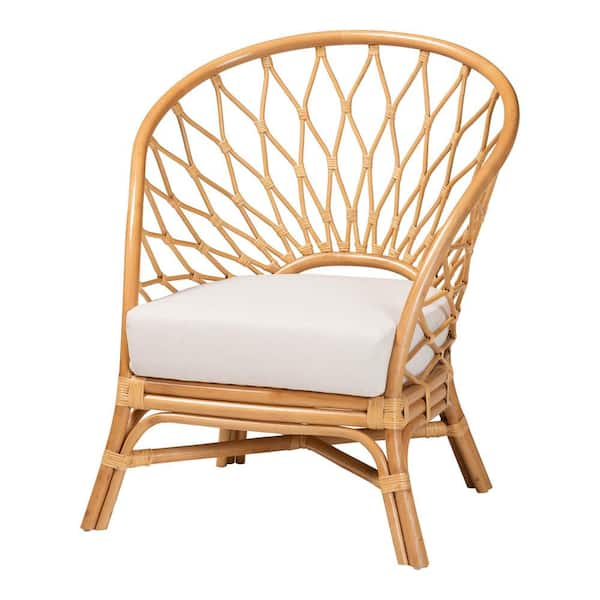 bali & pari Emmeline Honey Rattan Accent Side Chair 245-13640-HD - The ...