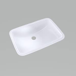 19 in. Undermount Bathroom Sink with CeFiONtect in Cotton White