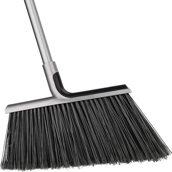 Heavy-Duty 14 in. Stainless Steel Handle Indoor/Outdoor Angle Broom