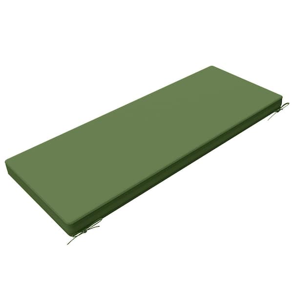 UPHA 54 in. x 18 in. Outdoor Fade Water-Resistant Bench Settee Cushion, Patio Furniture Swing Loveseat Cushions, Moss Green