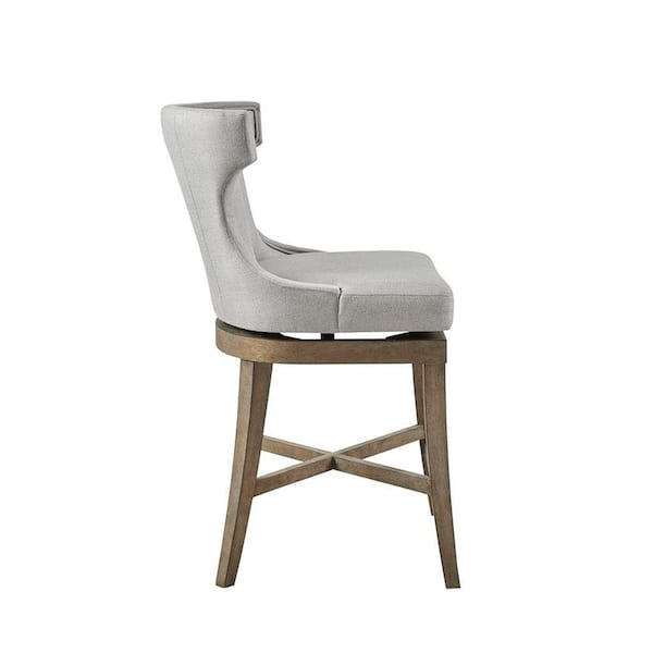 Fillmore Light Grey 21.75 in. W x 24.25 in. D x 39.25 in. H wood Counter Stool With Swivel Seat