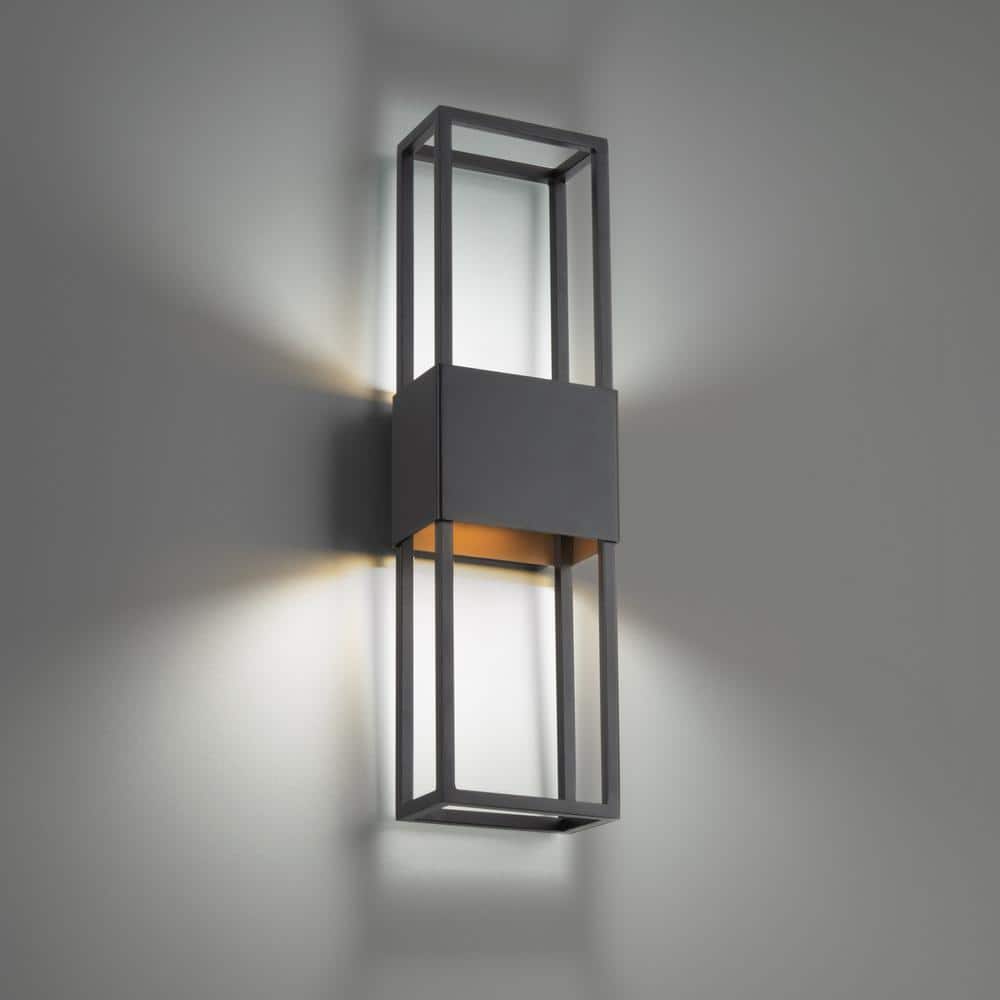 Nightvision 16" Black and Gold Dimmable LED Sconce