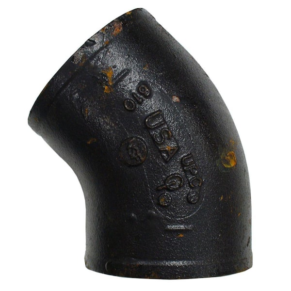 AB and I Foundry 4 in. Cast Iron 1/8 Bend