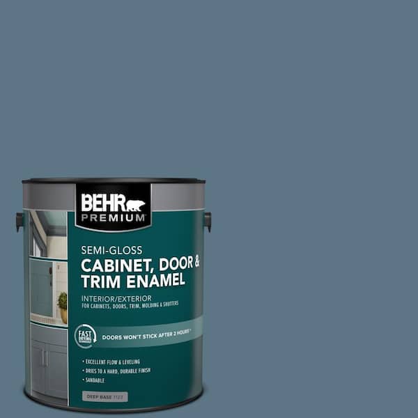 BEHR PREMIUM 1 gal. #SC-107 Wedgewood Semi-Gloss Enamel Interior/Exterior Cabinet, Door & Trim Paint