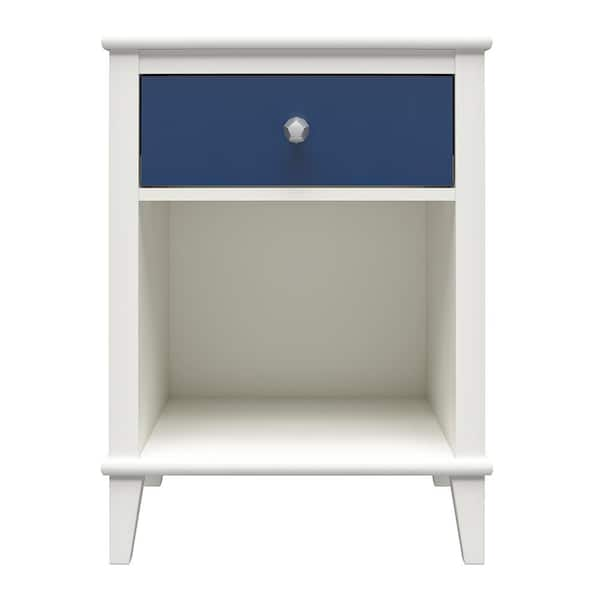 Little Seeds Monarch Hill Poppy 1-Drawer Blue Nightstand (26.81 x 19.69 x 15.06)