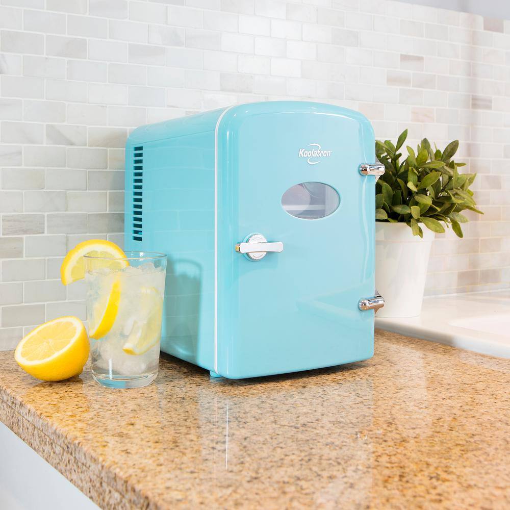 Aqua Green Compact Retro Mini Fridge for RVs